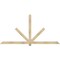 Ekena Millwork Kennewick Rough Sawn Timber Gable Bracket, Douglas Fir, 96"W x 48"H x 2"D x 4"F, 12/12 Pitch GBW096X48X0204KEN00RDF - alternate 1